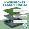 Premium Hundetoilette mit 3-Lagen-Kunstrasen